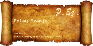 Palay Szonja névjegykártya